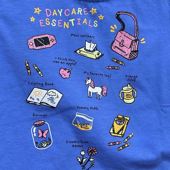 NEW Girls Size 5T "Daycare Essentials" Purple Shirt dot & ZAZZ Toddler Top - Picture 3 of 8